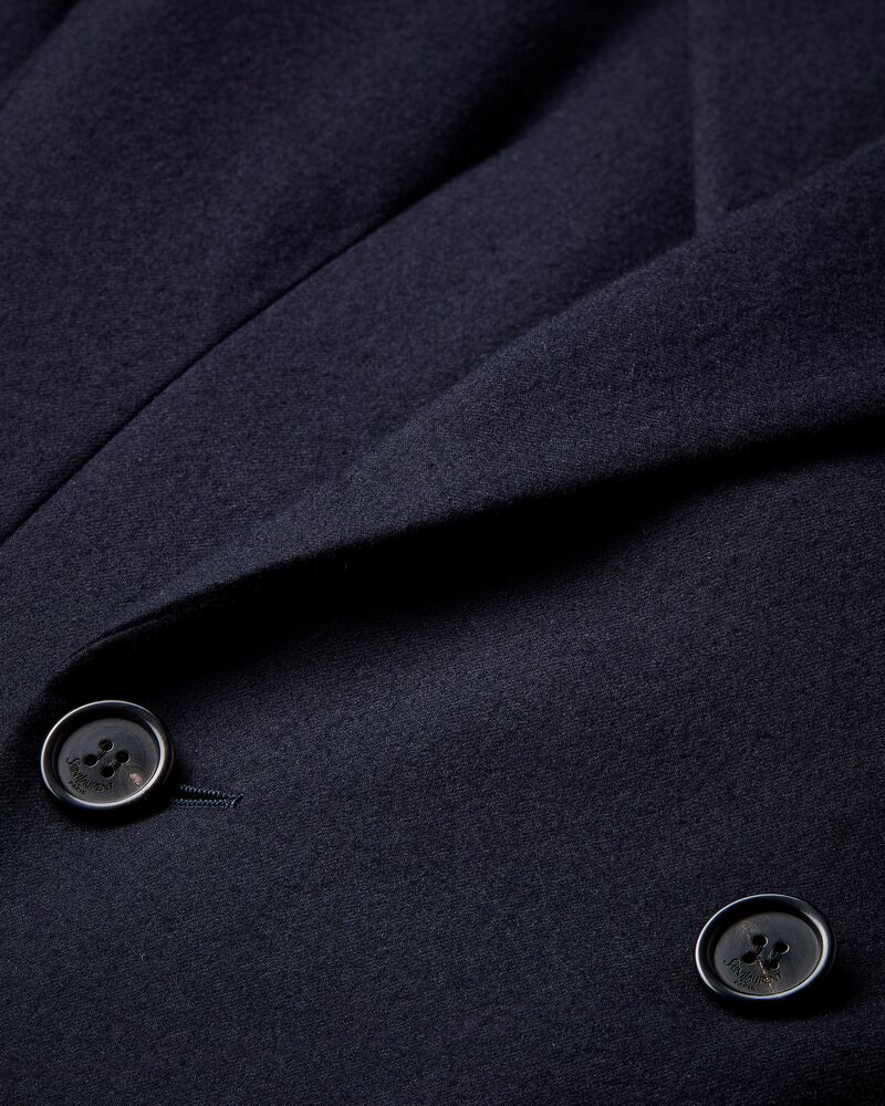long coat in brushed wool flannel