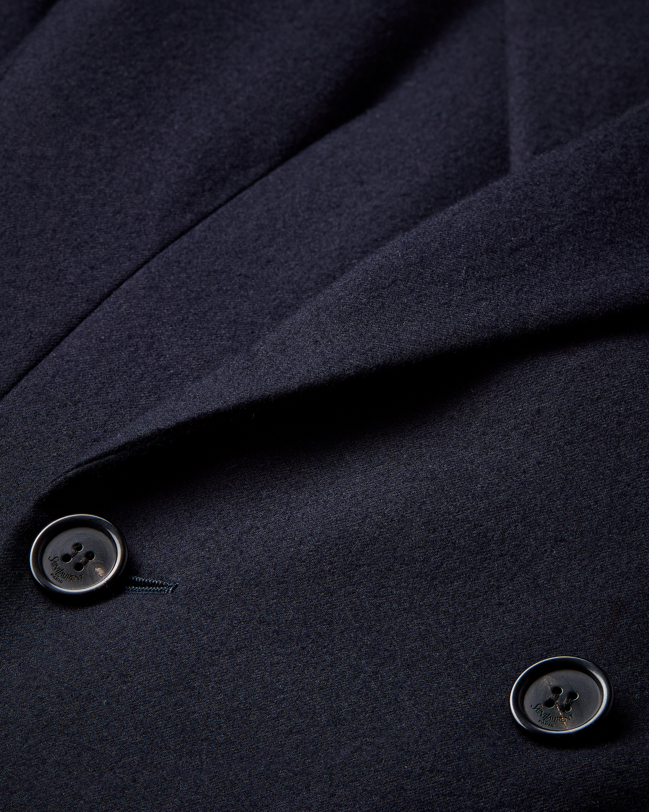 long coat in brushed wool flannel