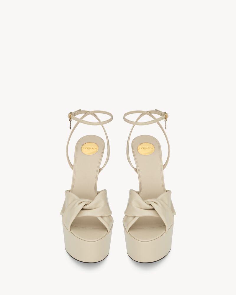 FRANCIANE platform sandals in smooth leather