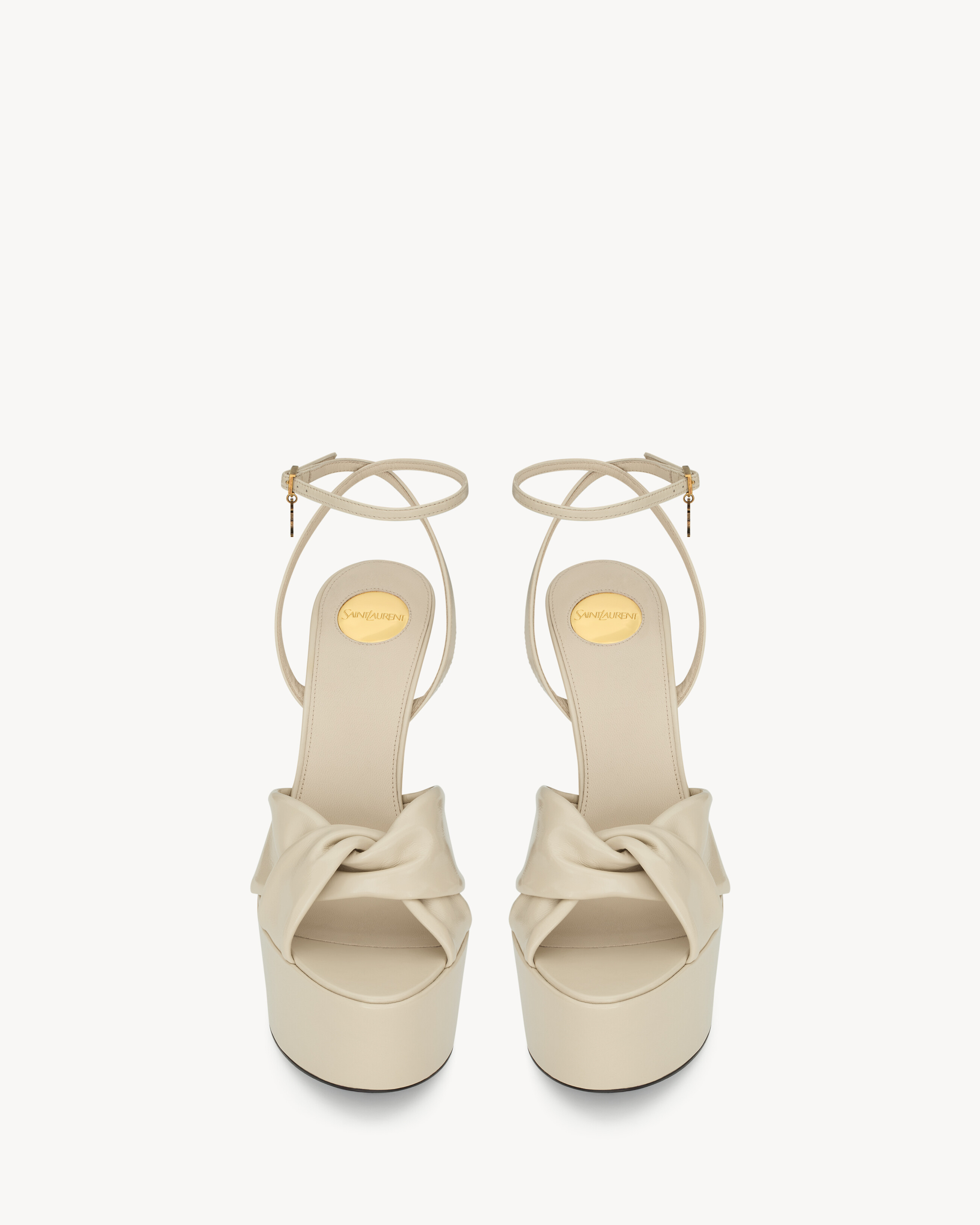 FRANCIANE platform sandals in smooth leather