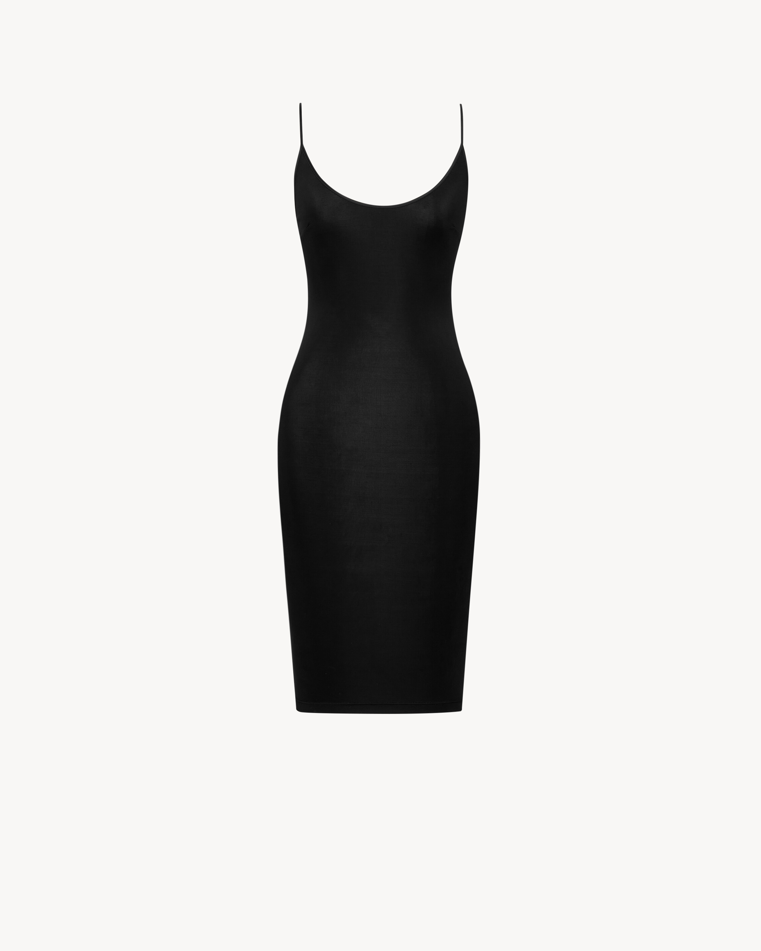 CASSANDRE open-back dress in ribbed knit