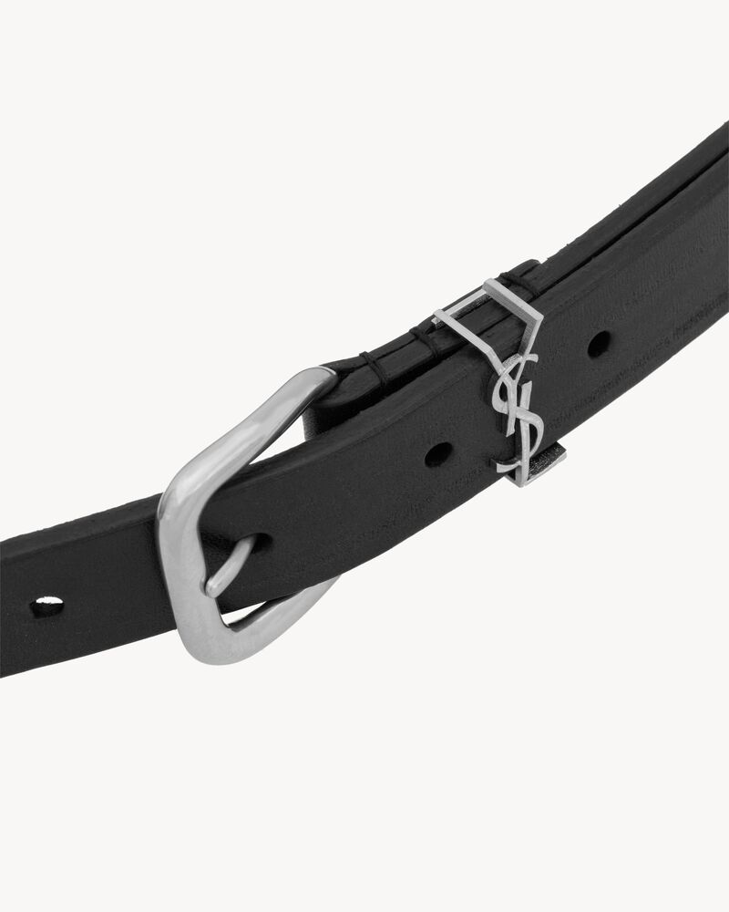 CASSANDRE rectangular buckle belt in leather