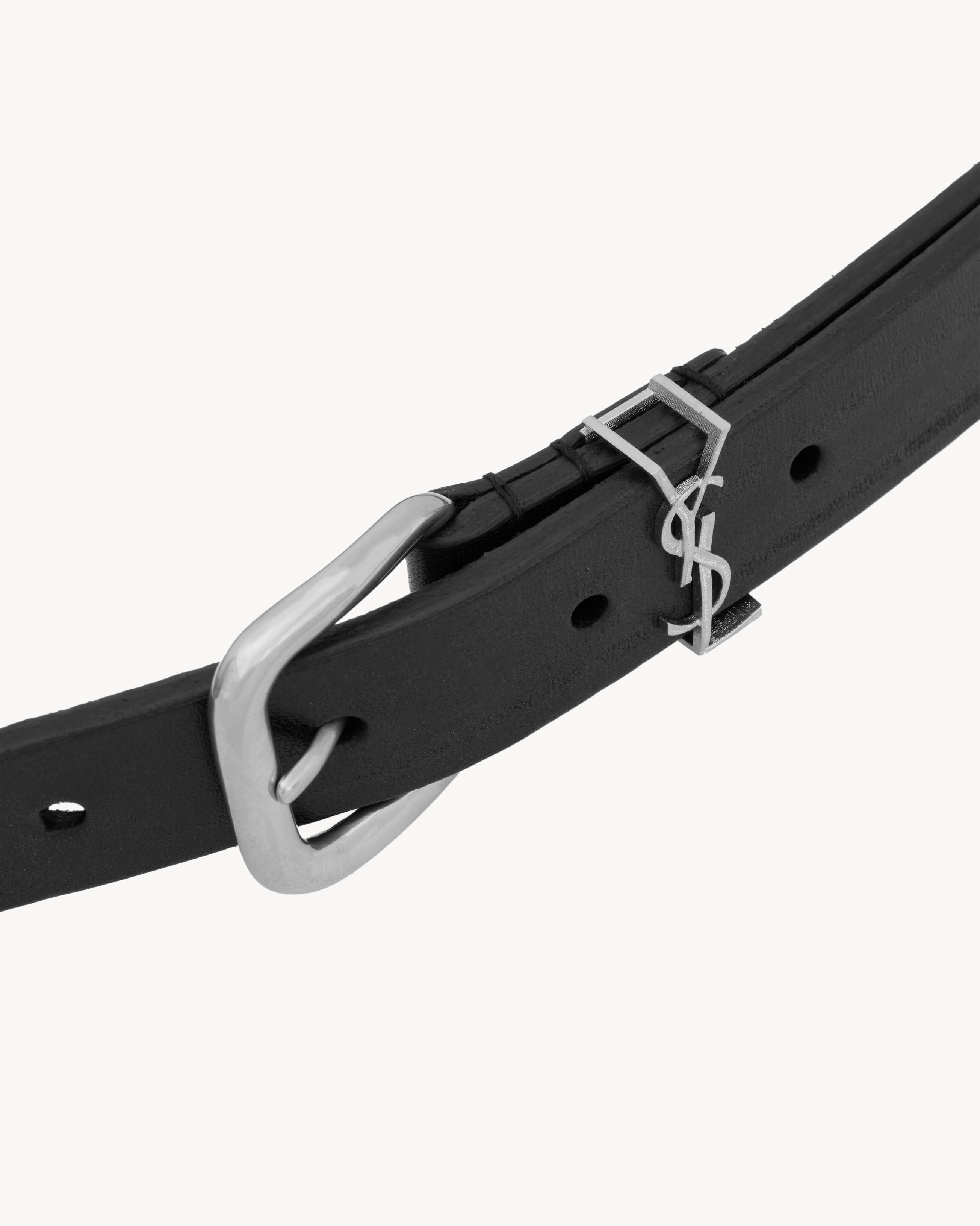 CASSANDRE rectangular buckle belt in leather