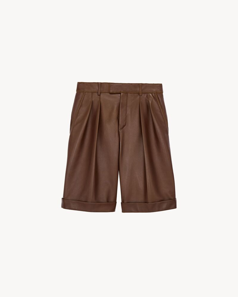 bermuda shorts in lambskin