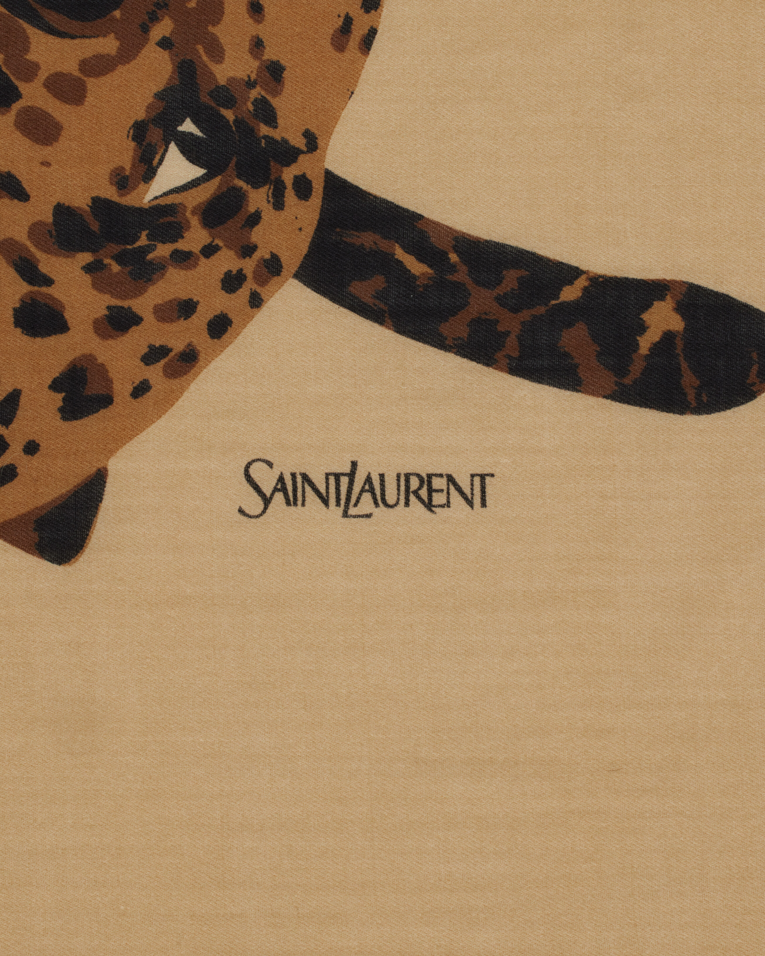 STOLA IN TWILL DI LANA MOTIVO LEOPARDO