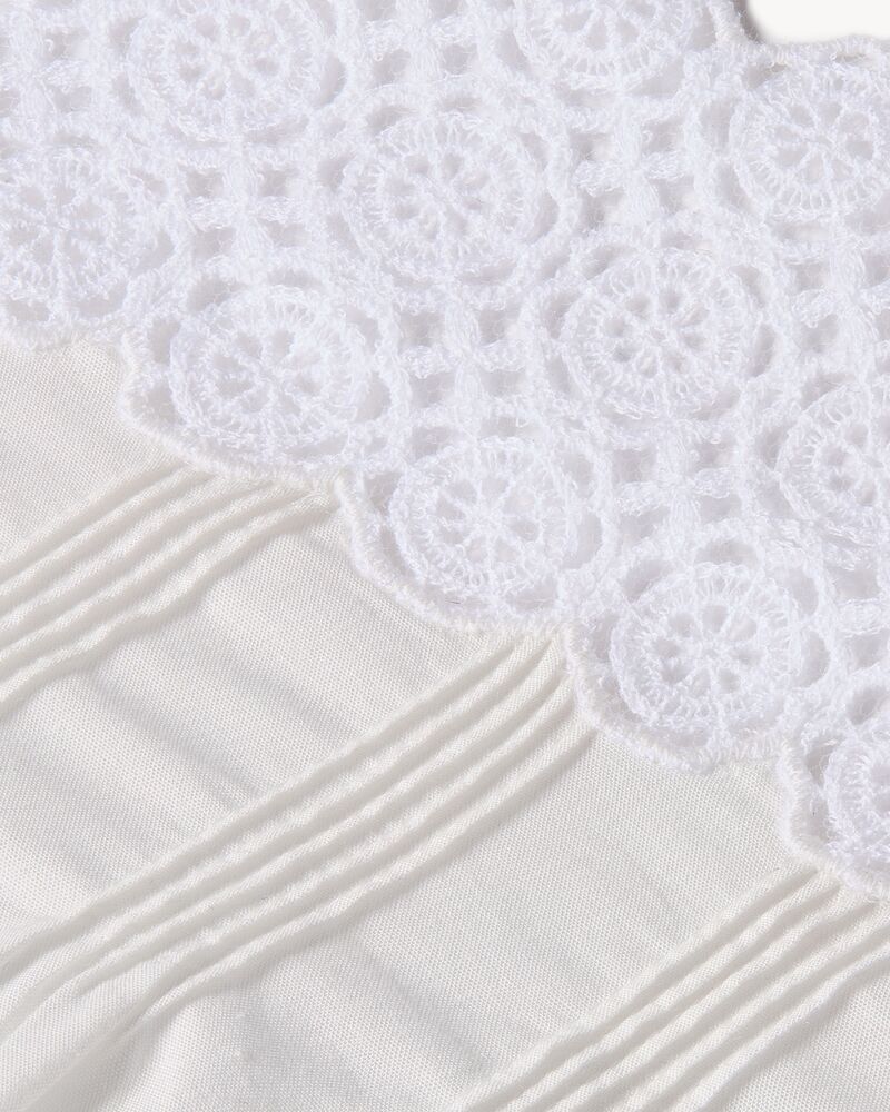 A-line dress in embroidered cotton poplin