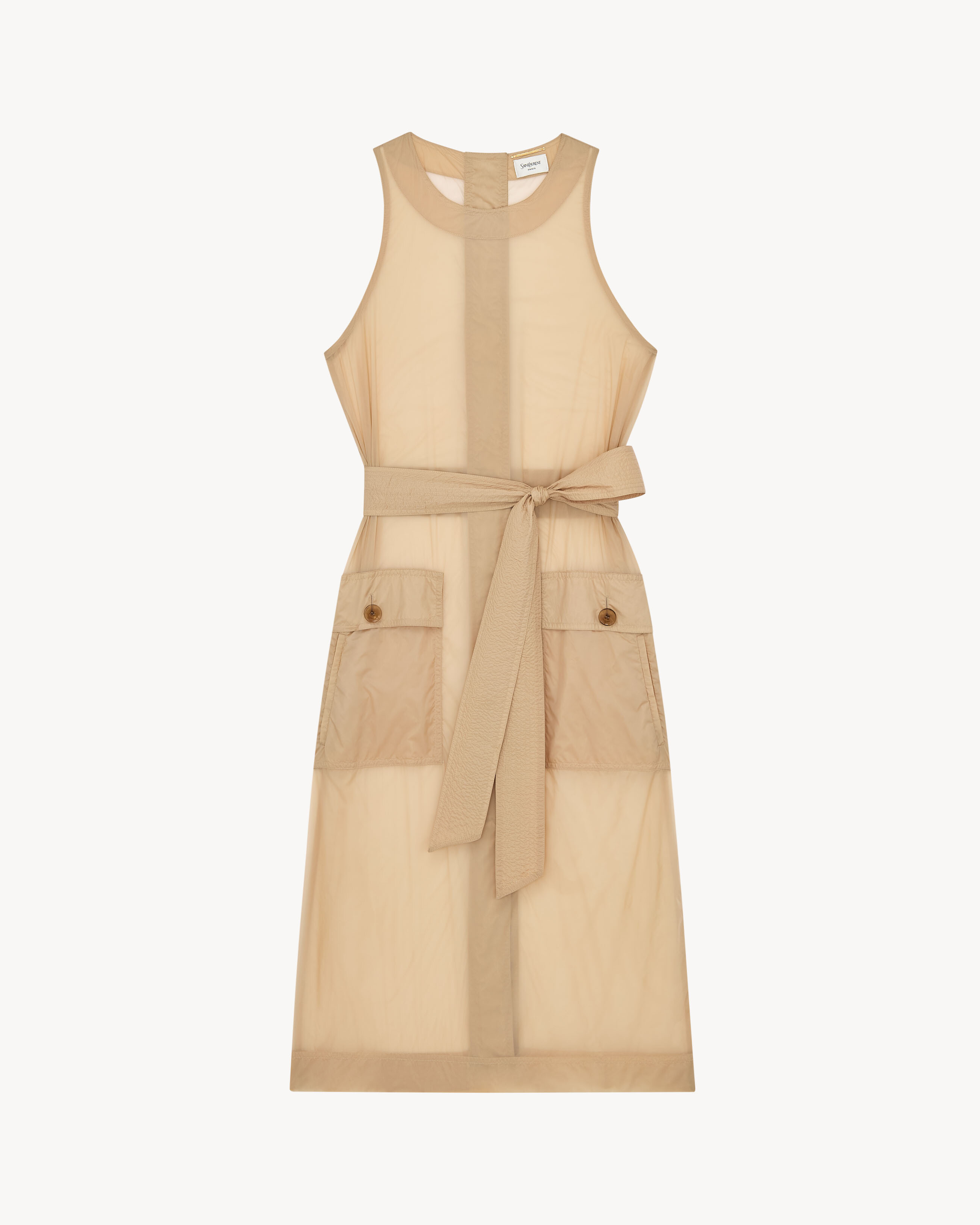 button-back dress in nylon