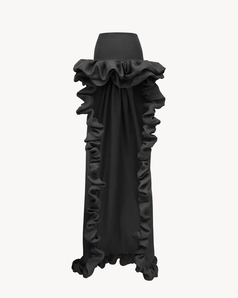 bubble cascade skirt in silk gazar