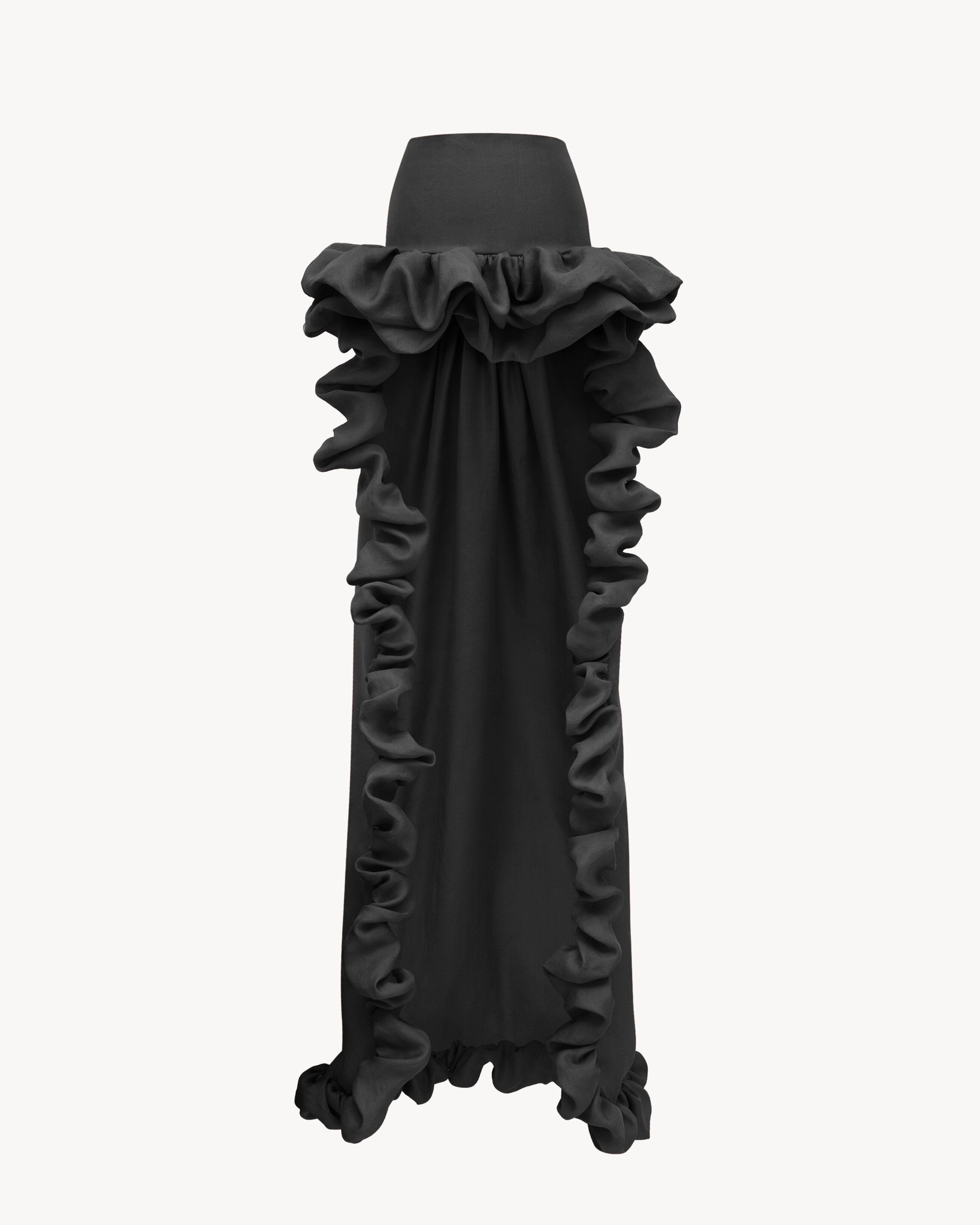 bubble cascade skirt in silk gazar