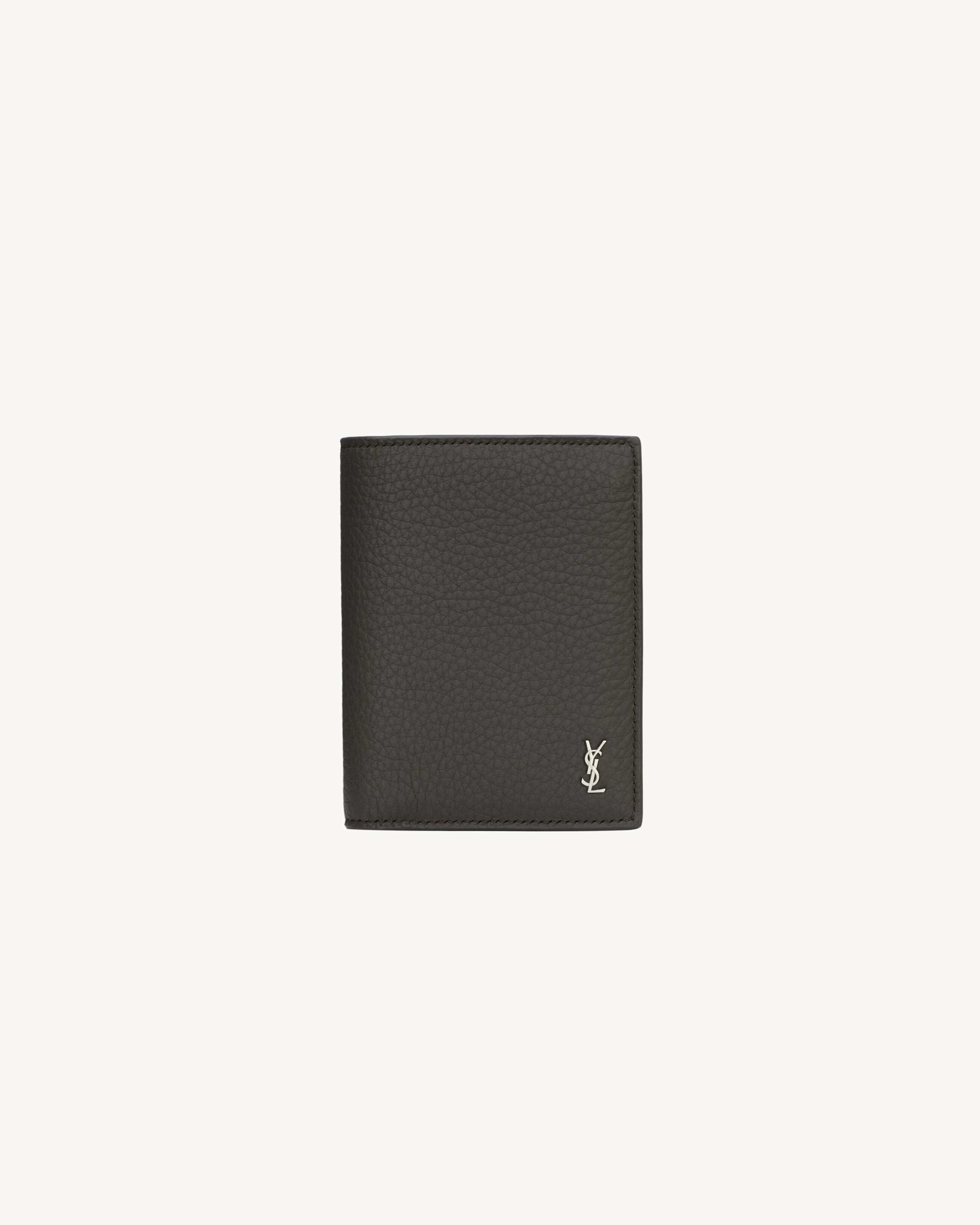 TINY CASSANDRE credit card wallet in grained leather