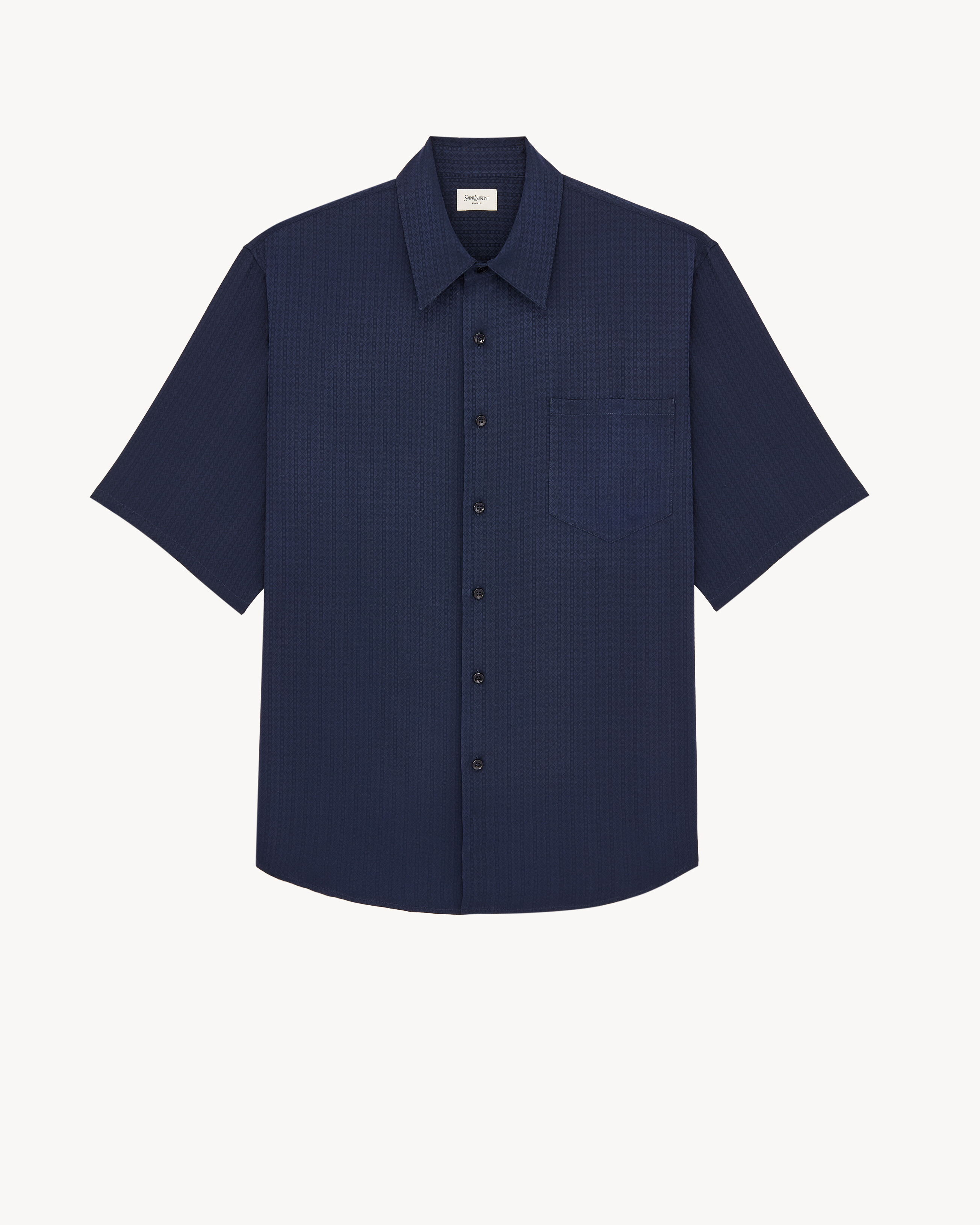 shirt in diamond silk jacquard