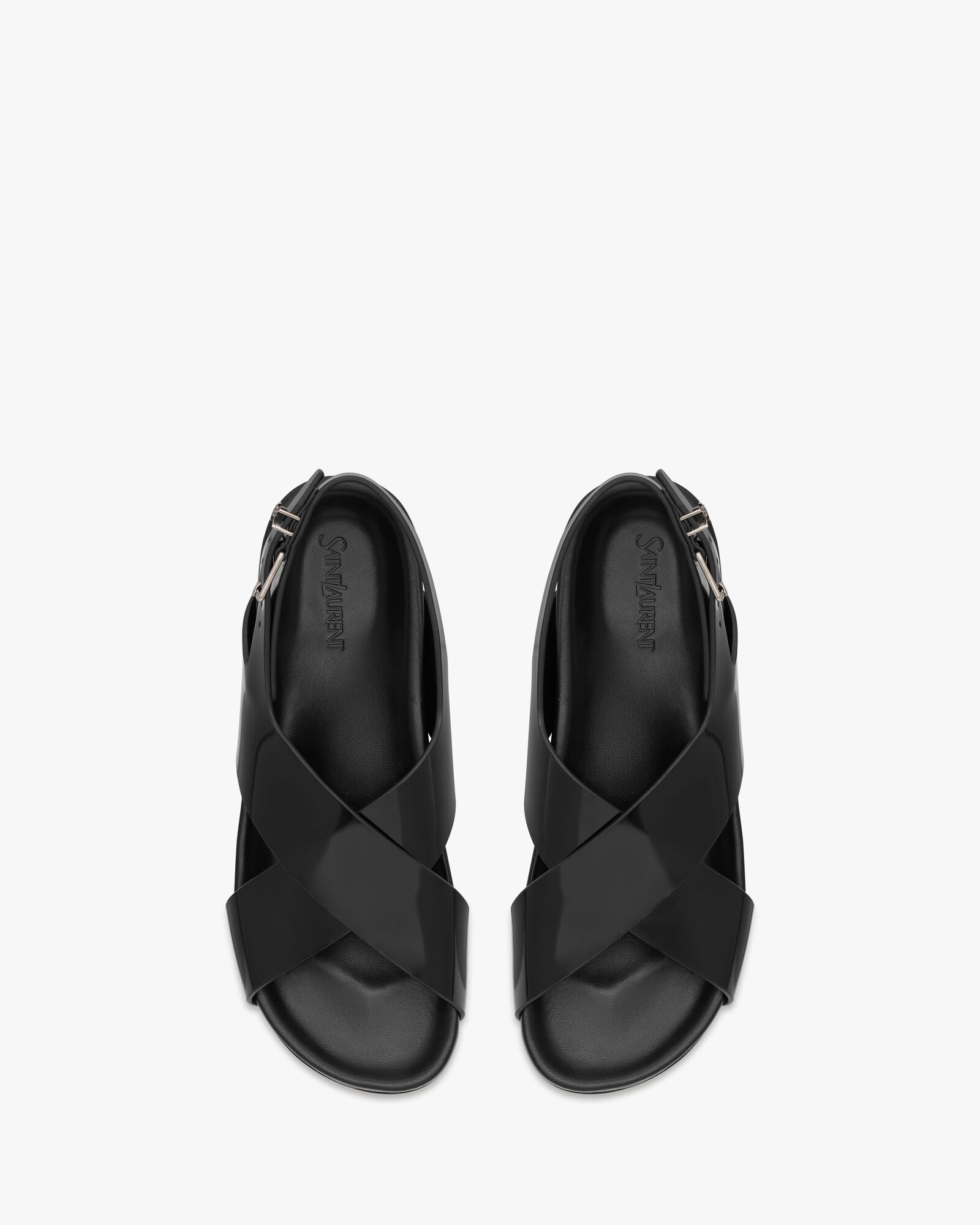 HELIOS sandals in glazed leather — A002DWAAGZH1000