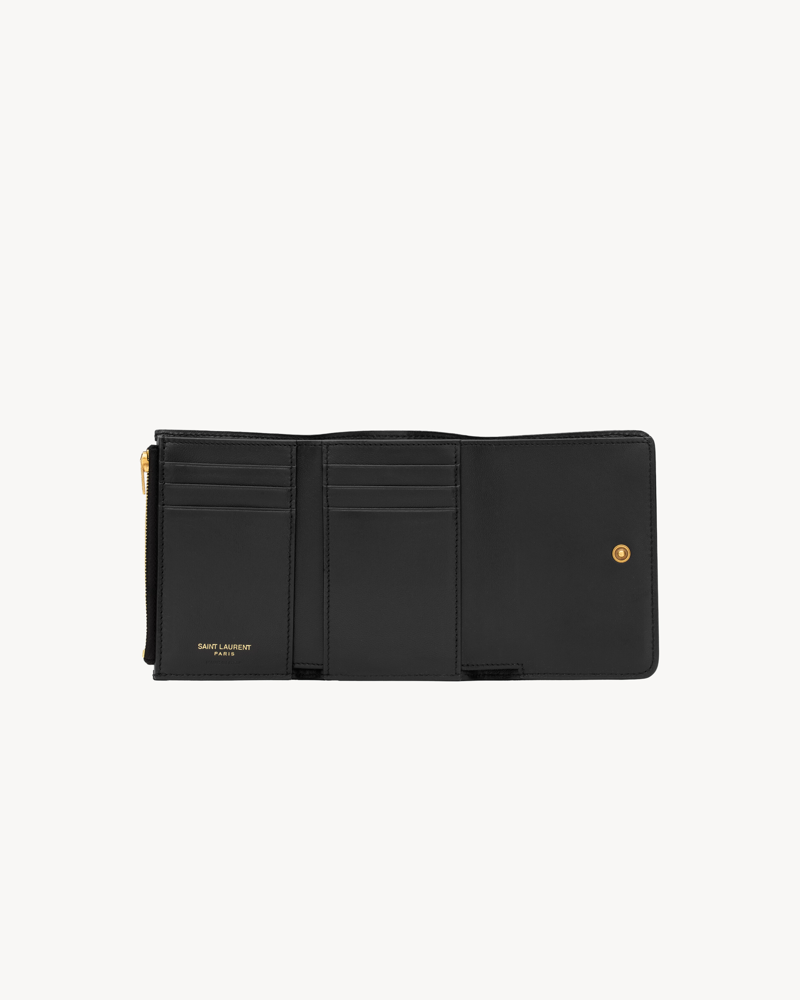 NIKI slim tri-fold wallet in vintage leather