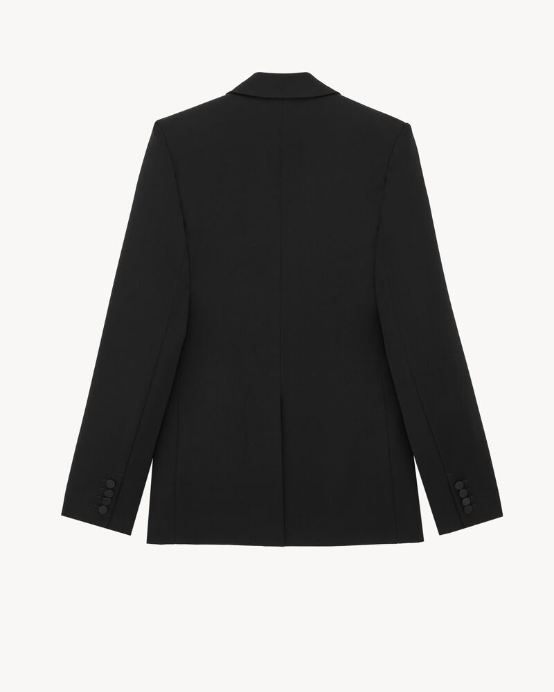 single-breasted tuxedo jacket in grain de poudre