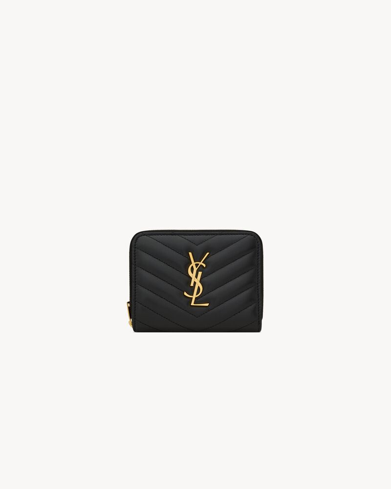 CARTERA COMPACTA CON CREMALLERA INTEGRAL CASSANDRE MATELASSÉ DE PIEL ACOLCHADA