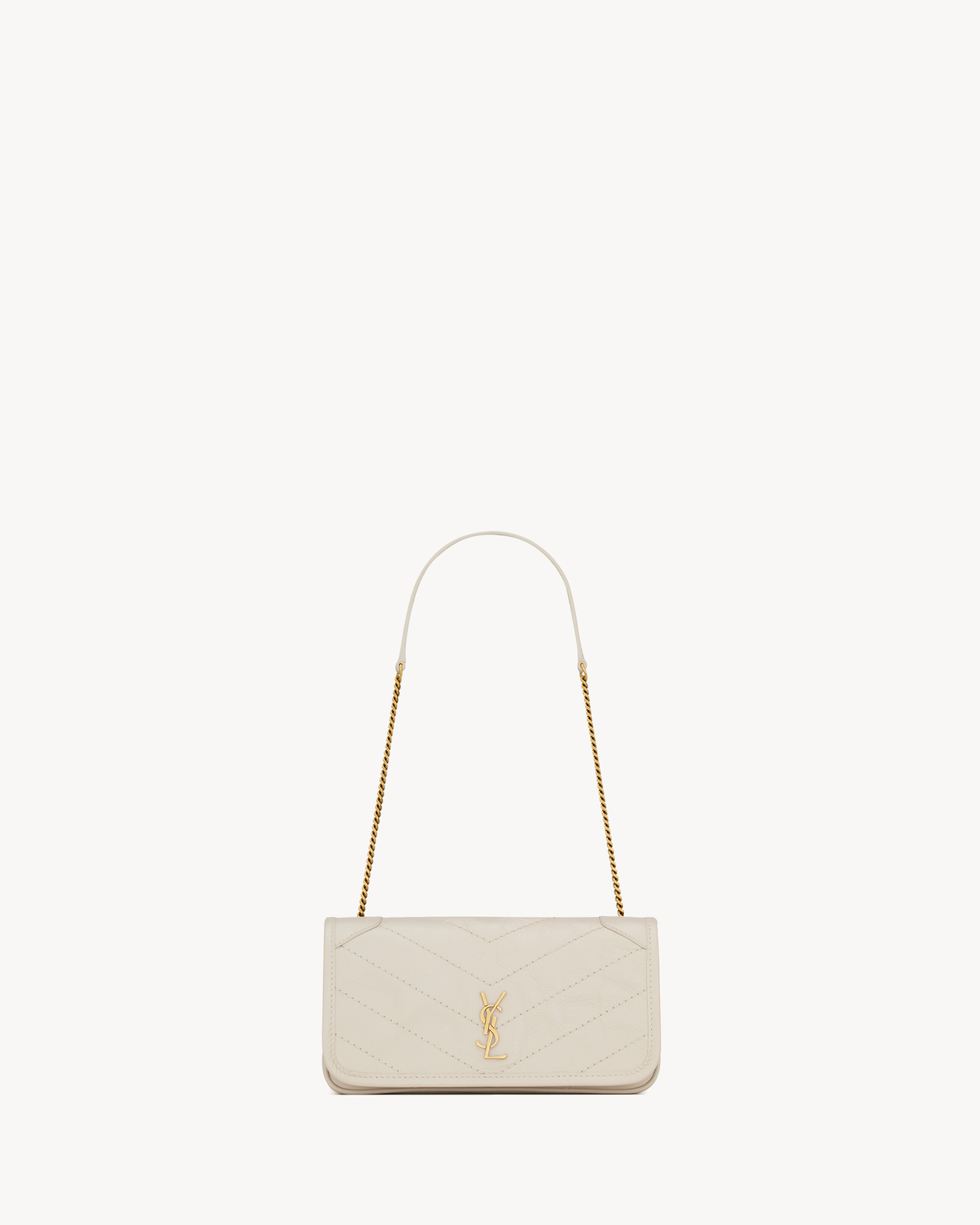 NIKI chain pouch in vintage leather