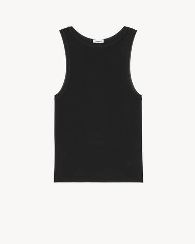 Yves Saint Laurent ブラック タンクトップ S タンクトップ（リブニット） ブラック | Saint Laurent | YSL JA-JP
