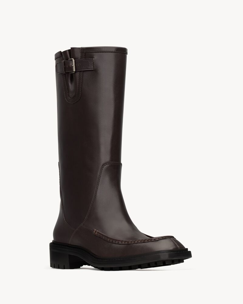 JOE buckle boots in smooth leather