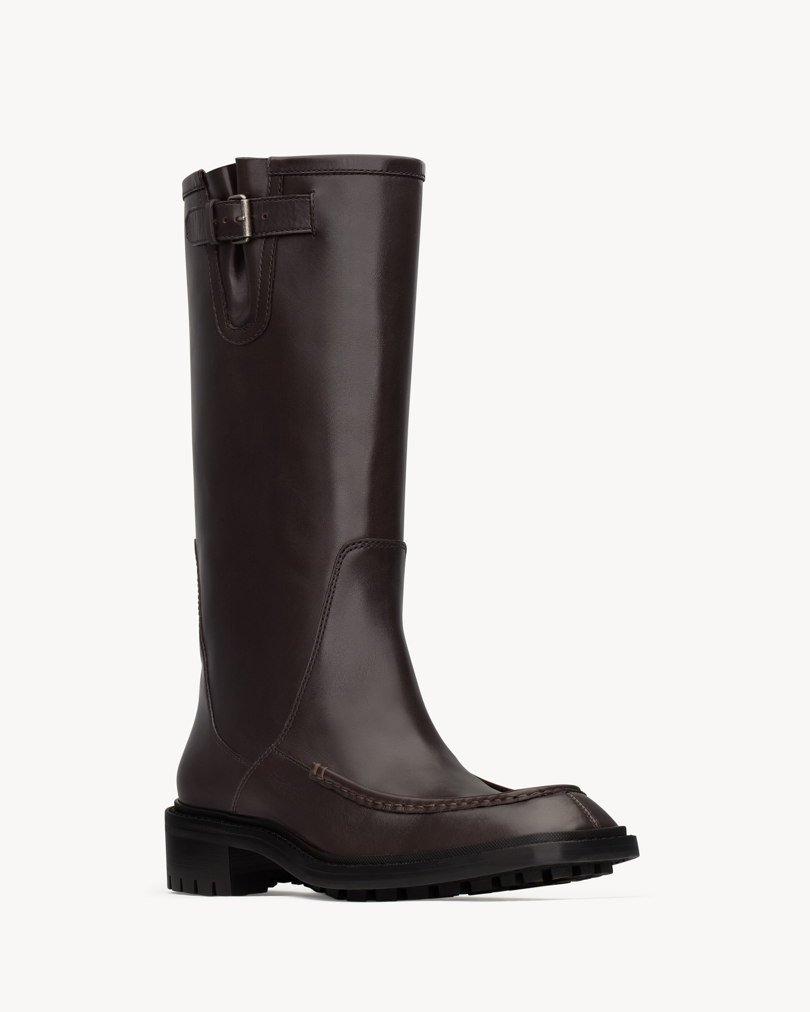 JOE buckle boots in smooth leather