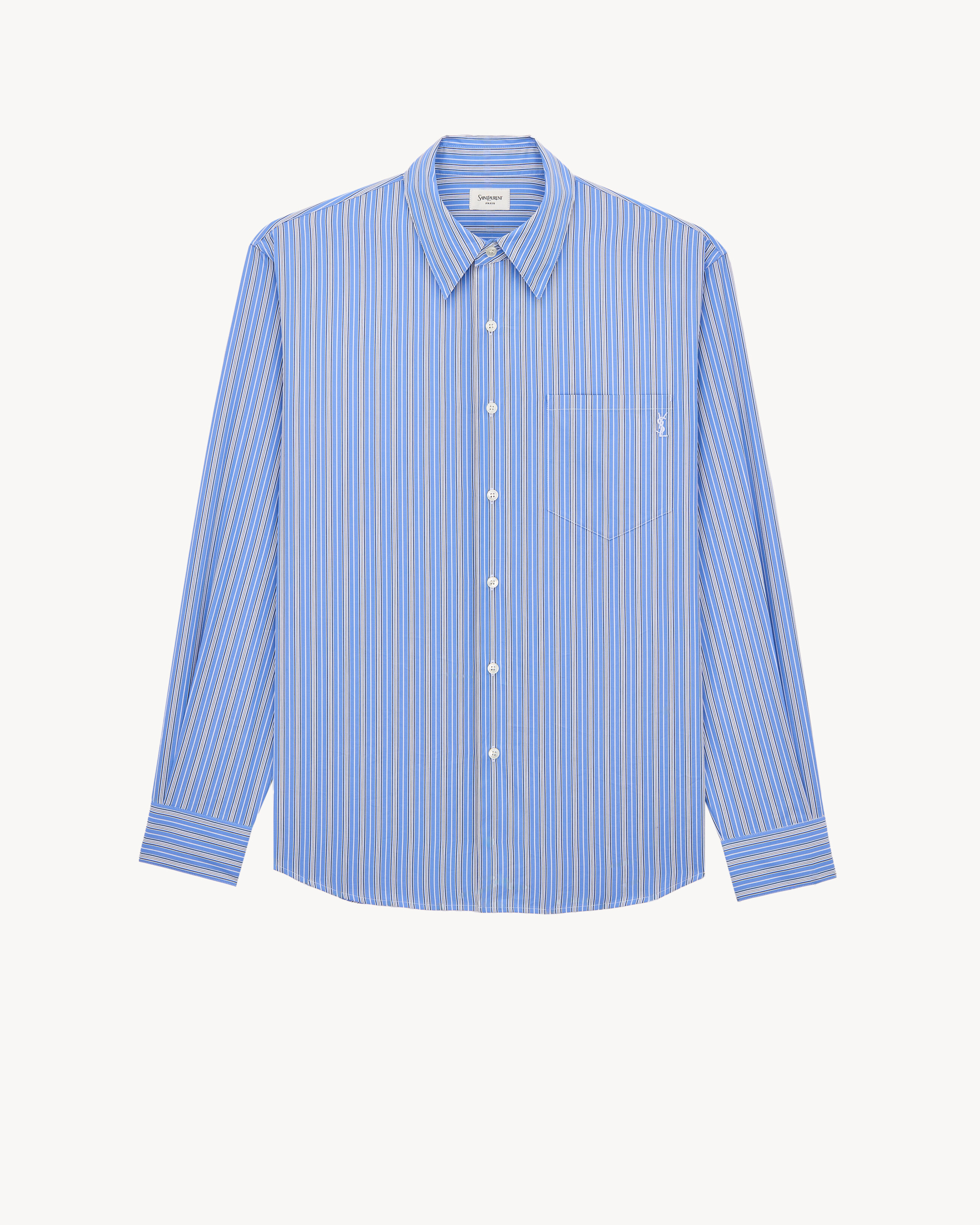 camisa CASSANDRE em popeline de algodão listrado