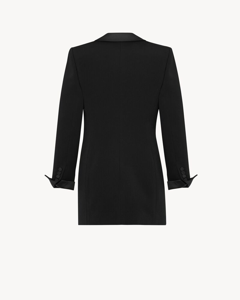 tuxedo dress in GRAIN DE POUDRE