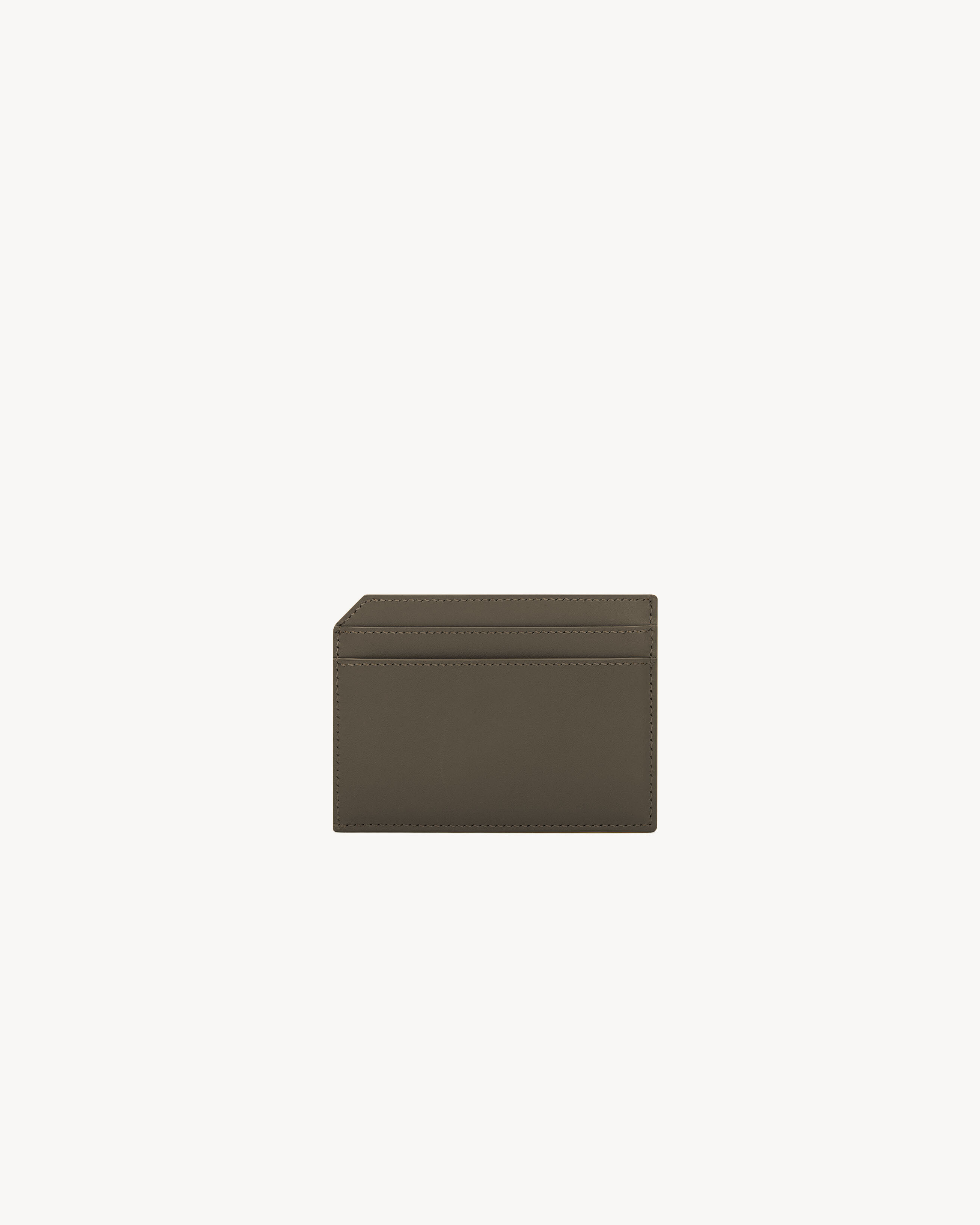 Saint Laurent Paris open card case in smooth leather in Brown