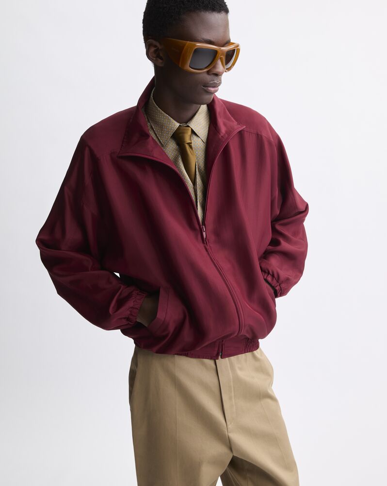 jacket in silk habotai