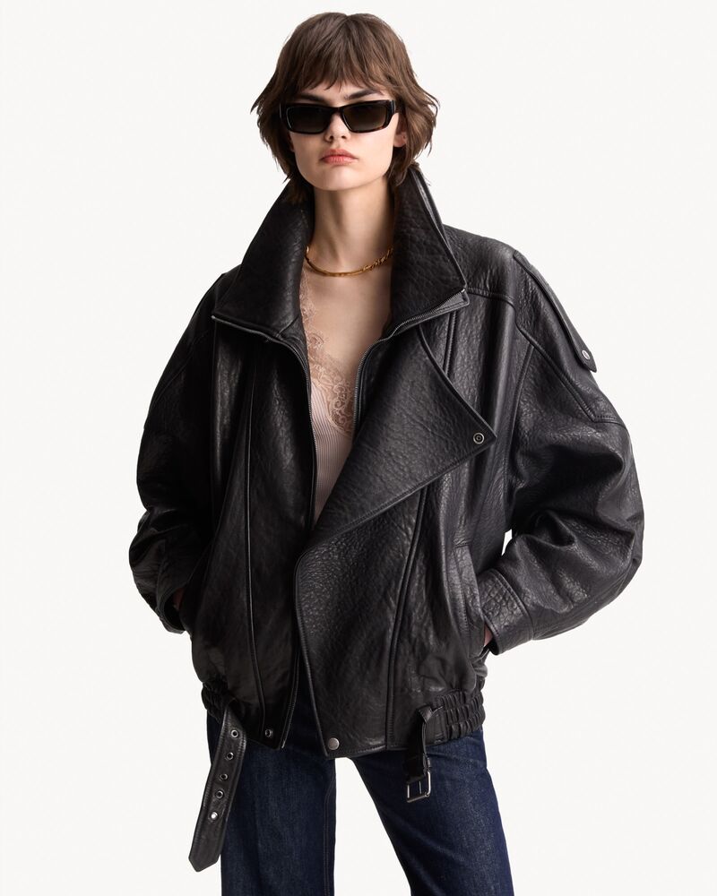 bomber jacket in lambskin