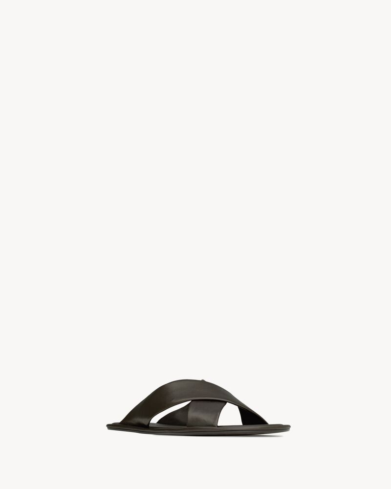 CARLYLE SLIDES in smooth leather