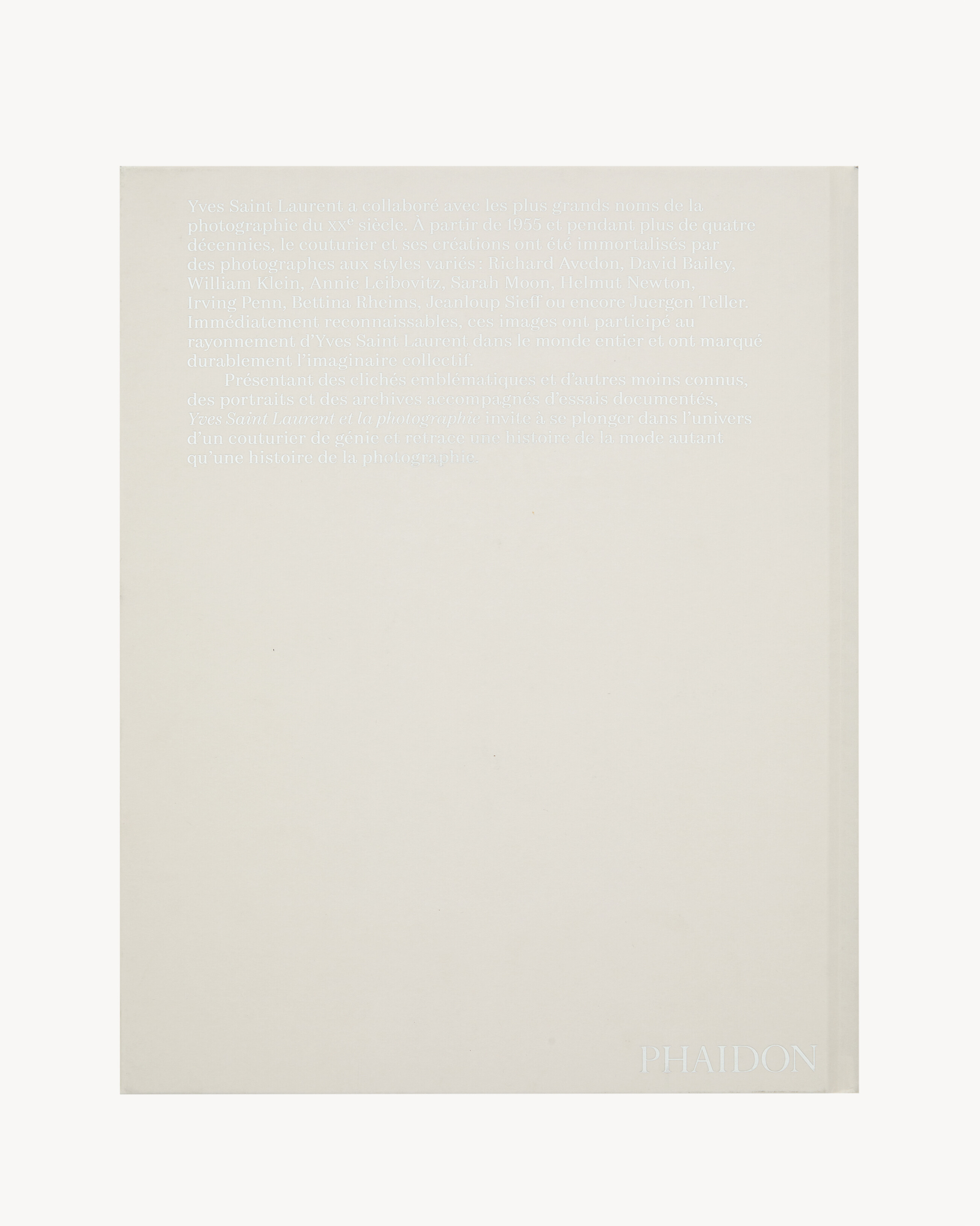 Yves Saint Laurent et la Photographie