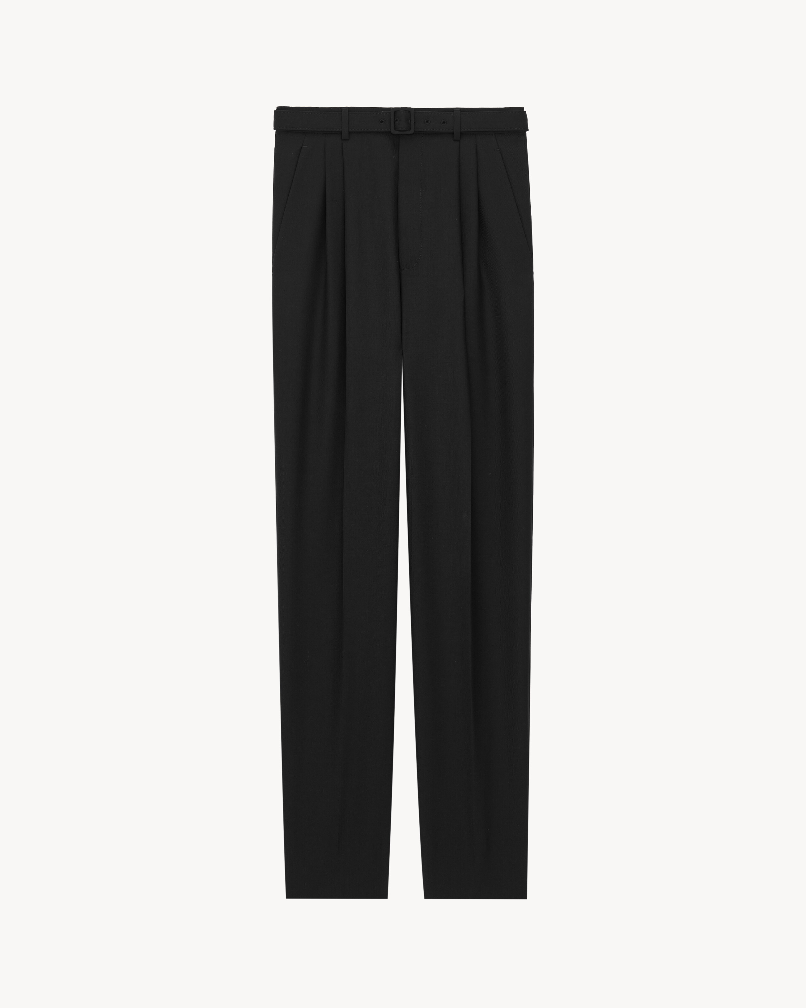 slim-fit pants in wool gabardine