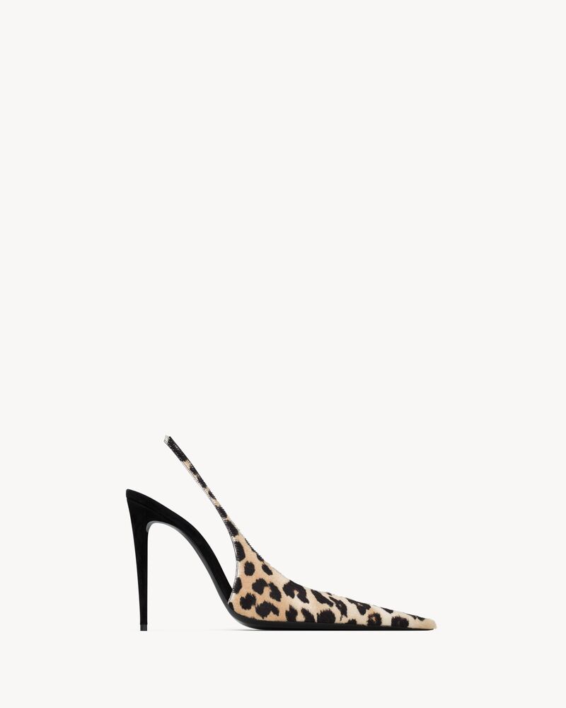 GUERMANTES slingback pumps in pony-hair leather