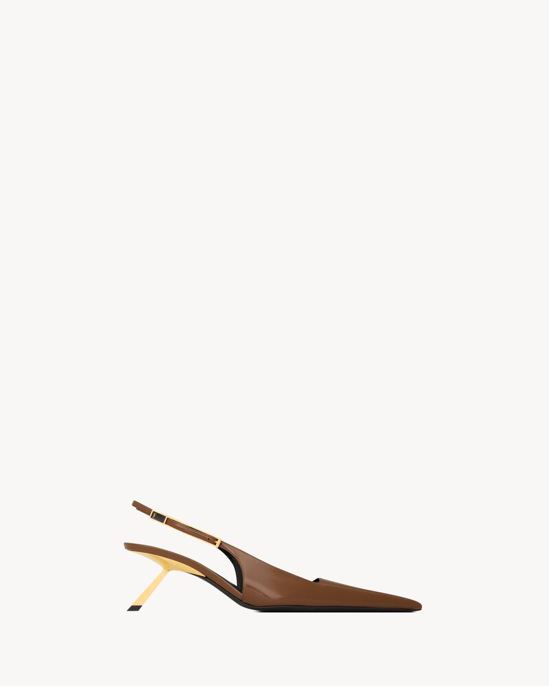 LEE slingback pumps in glazed leather
