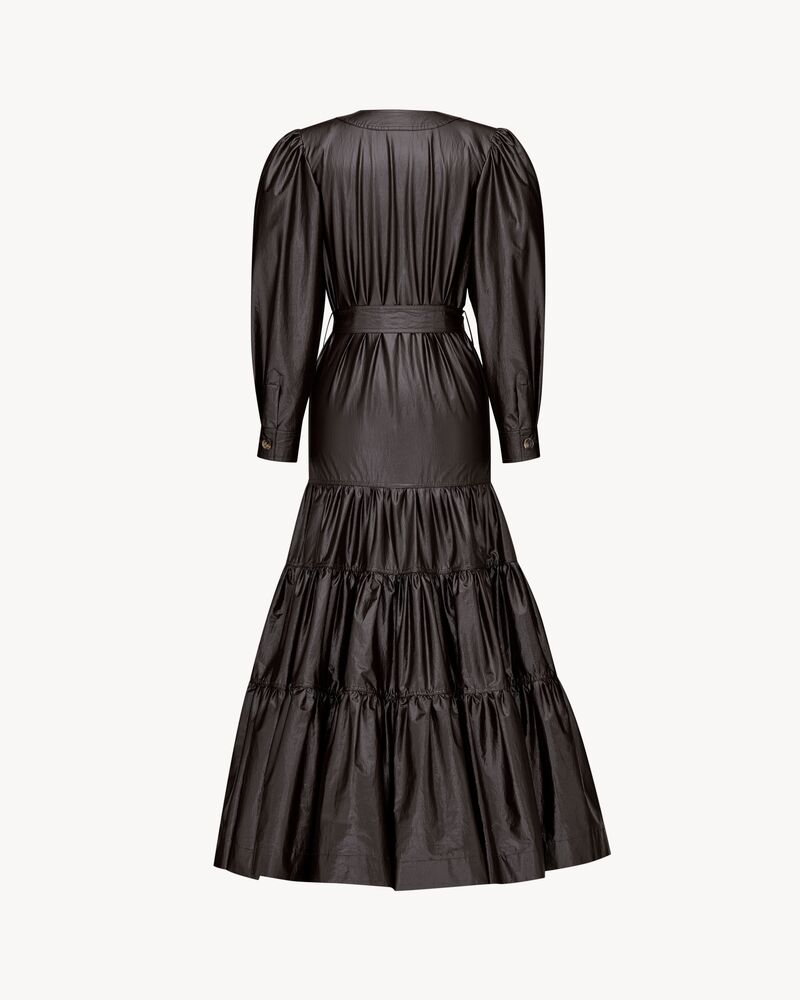 saharienne prairie dress in coated cotton