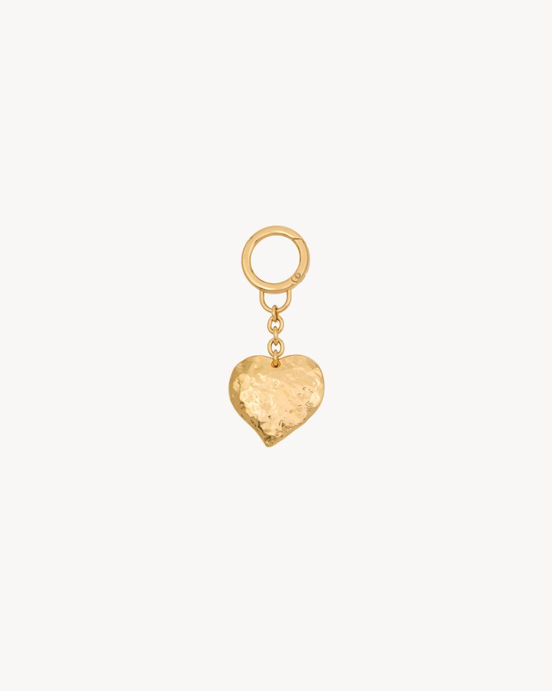 HEART KEYRING IN BRASS