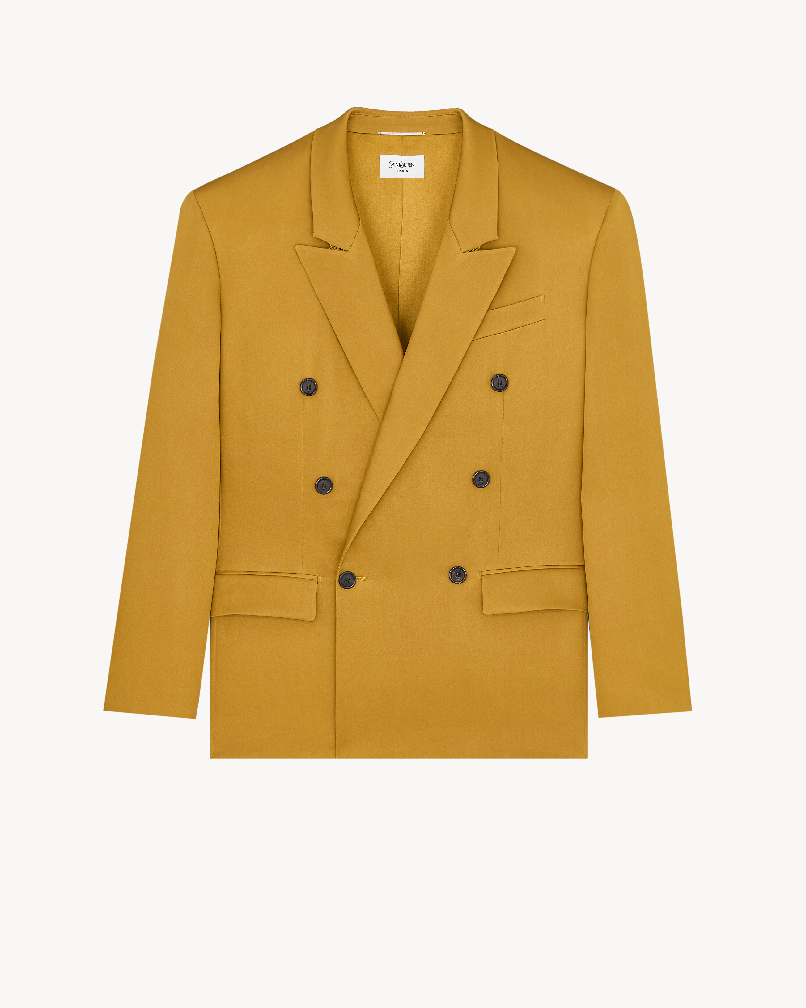 double-breasted jacket in silk