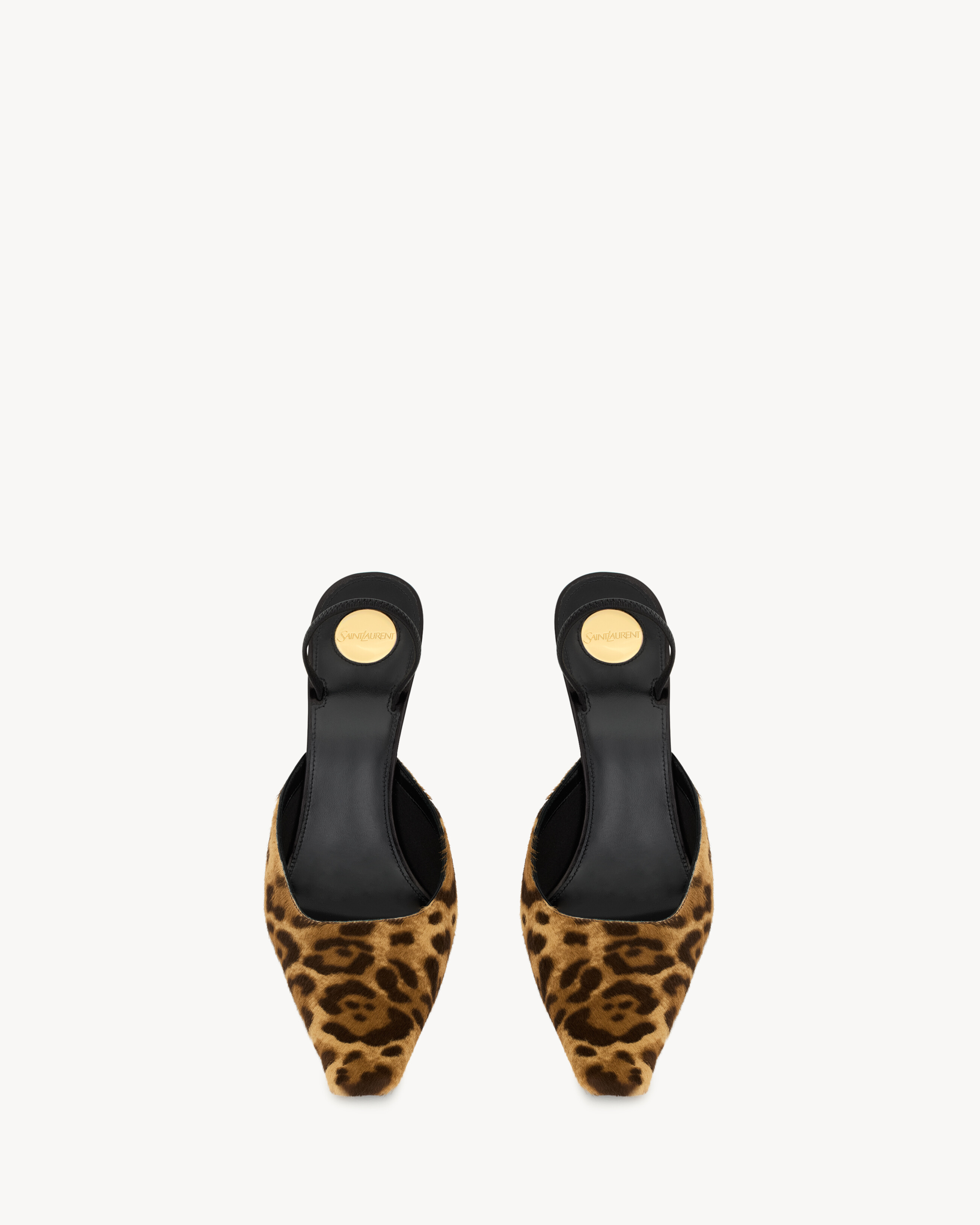 TUILERIES slingback pumps pony hair leather