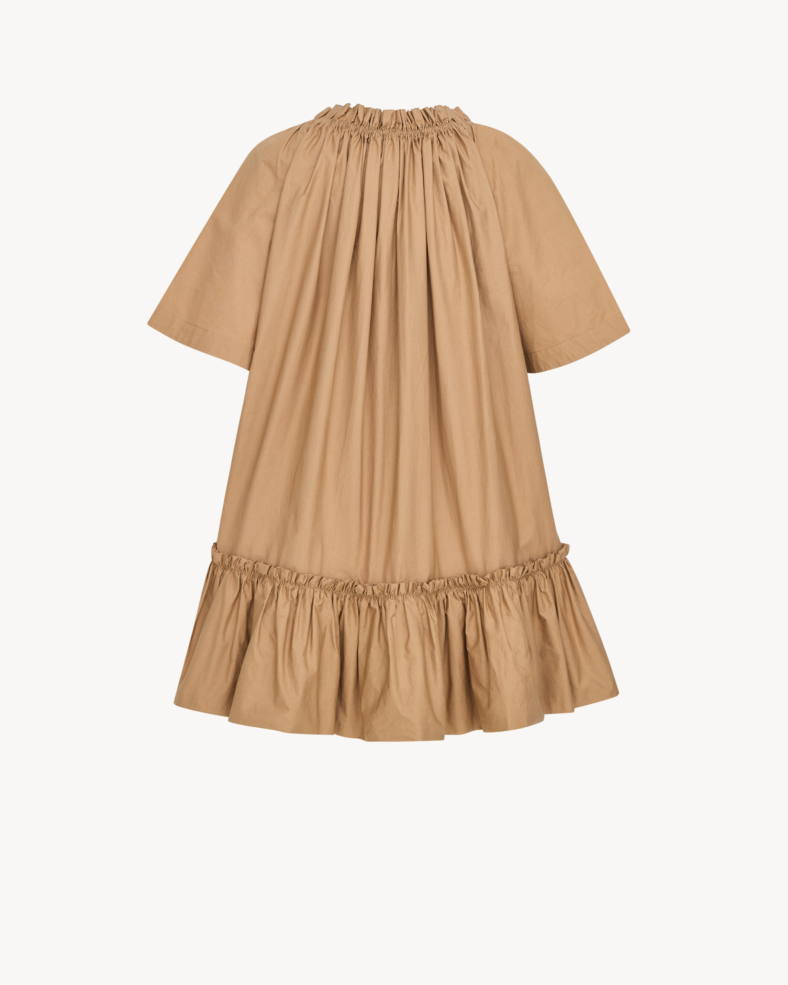 ruffled dress in cotton