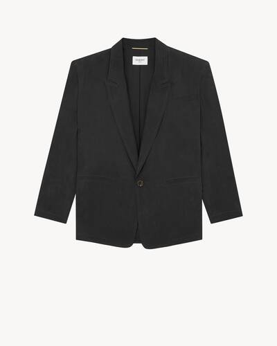ジャケット（羽二重シルク） ブラック | Saint Laurent | YSL JA-JP