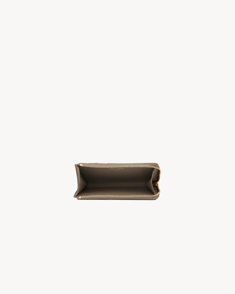 CASSANDRE BIJOU zip card case in GRAIN DE POUDRE leather