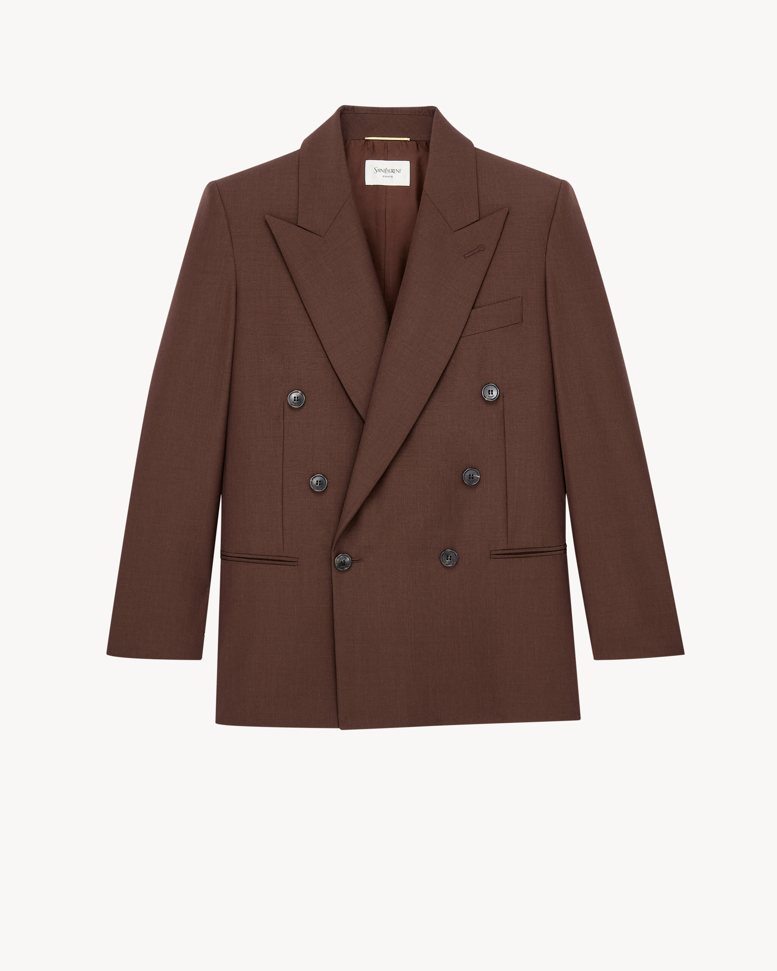 double-breasted jacket in wool and mohair