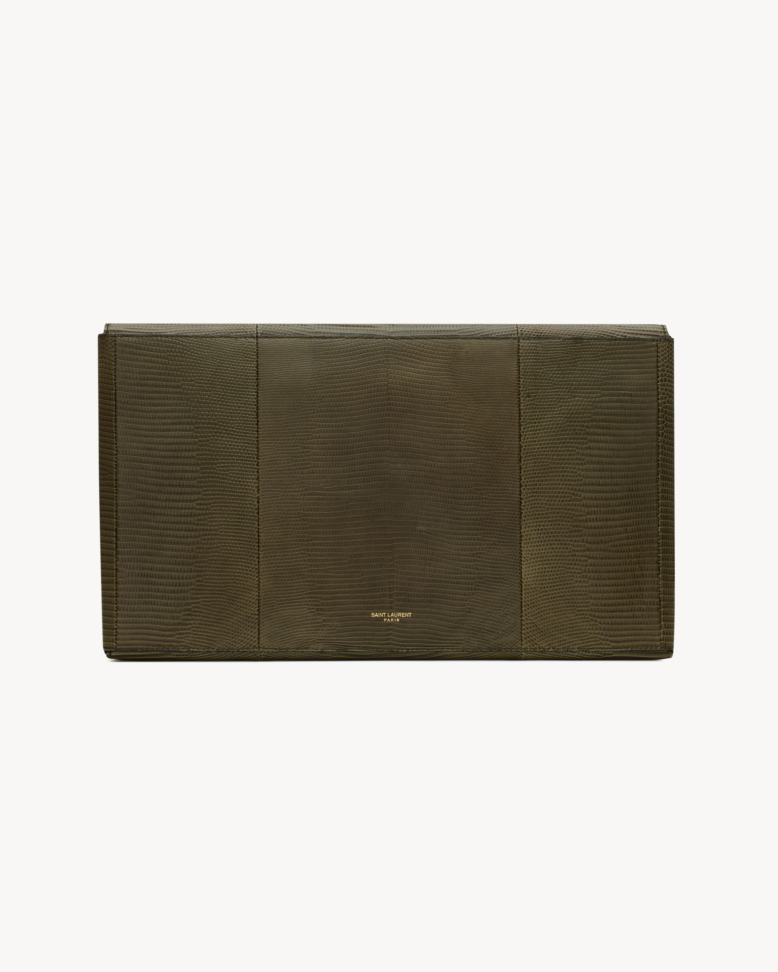 LETTER large pouch in lizard