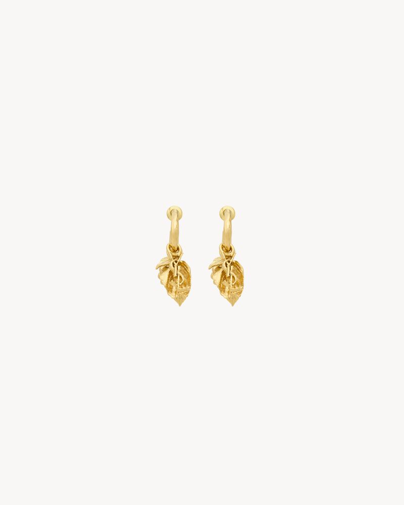 CASSANDRE berry charm hoop earrings in metal