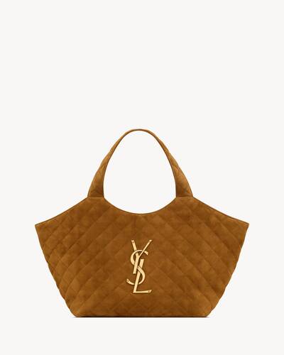 ICARE Medium in quilted suede in Brown | Saint Laurent | YSL EN-US