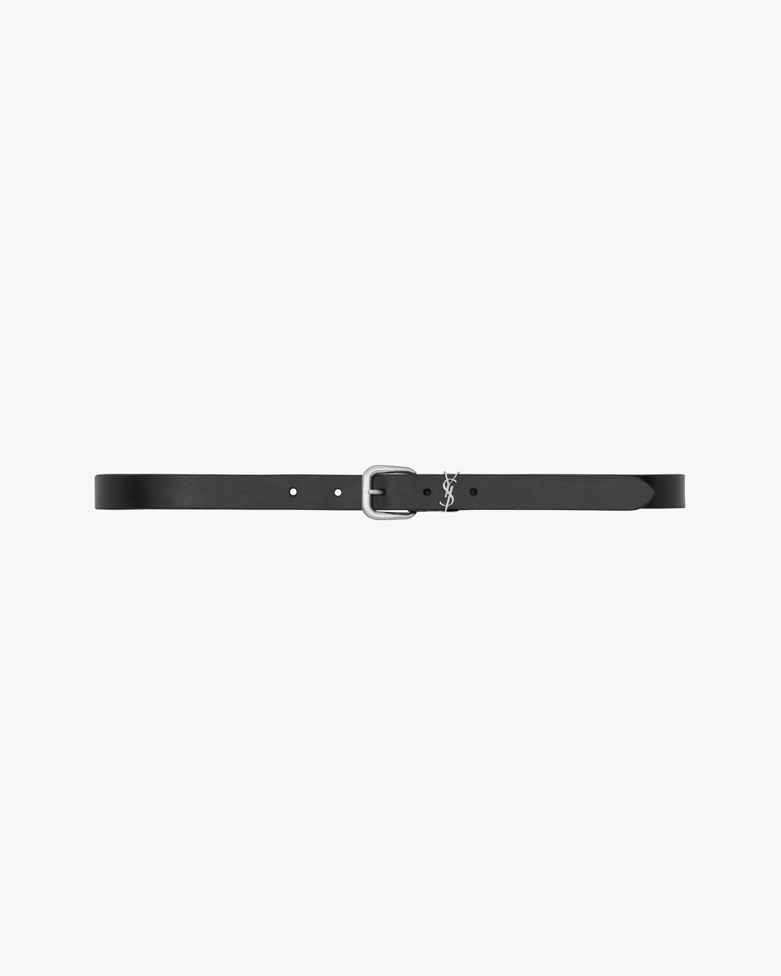 CASSANDRE rectangular buckle belt in leather