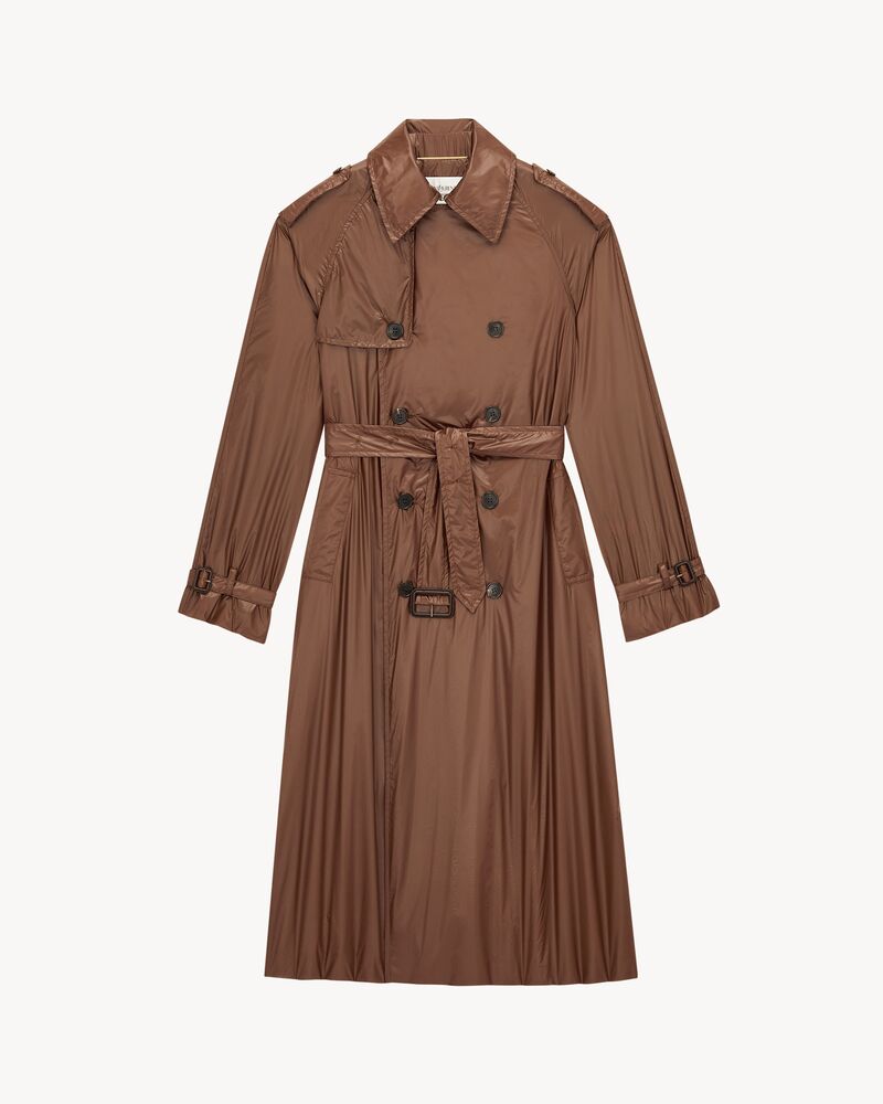 trench coat in water-repellent POLYESTER