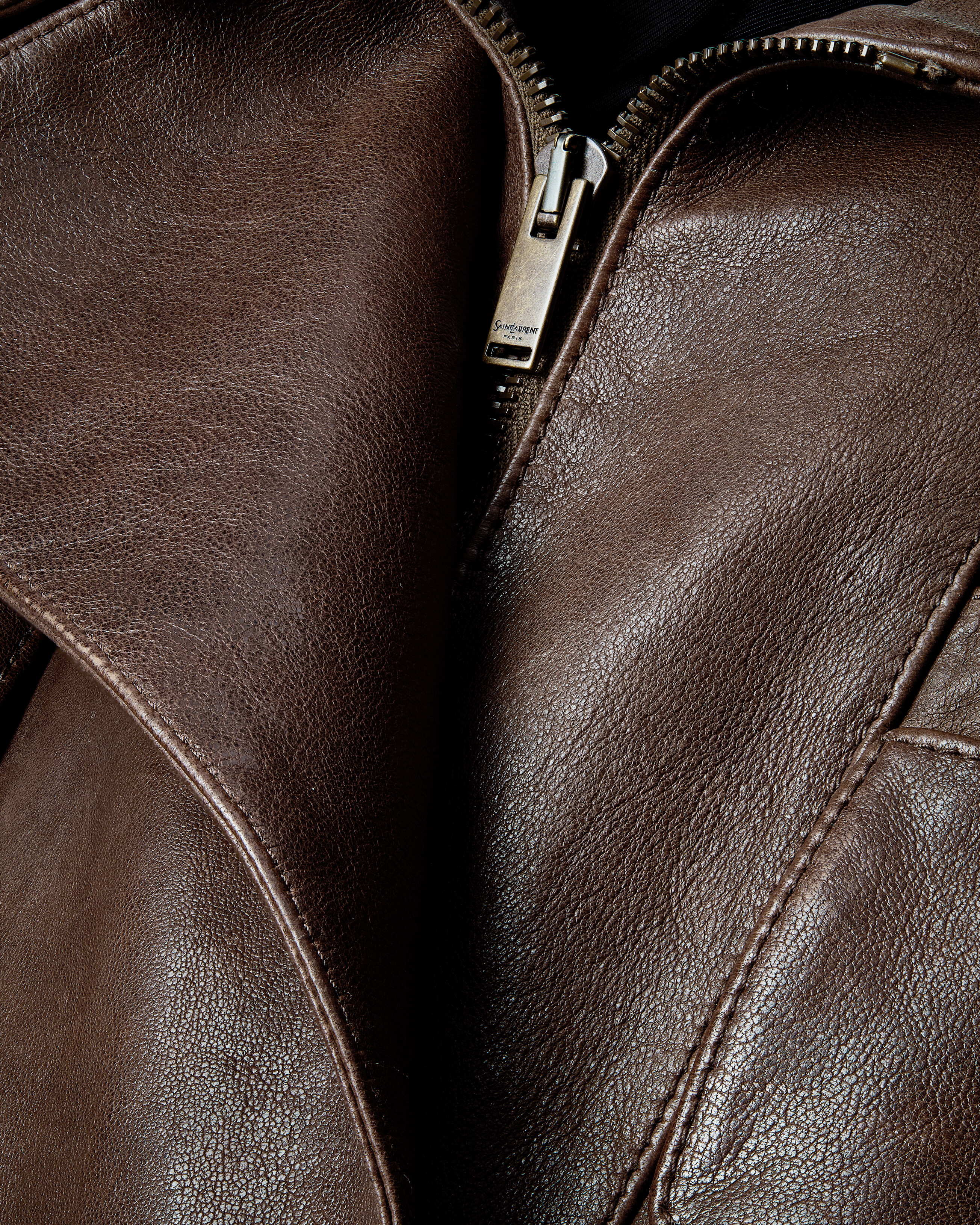 jacket in lambskin in Brown | Saint Laurent | YSL AT | ID