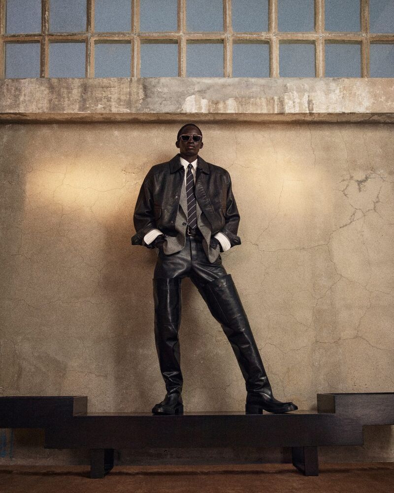 bomber jacket in bubbled lambskin