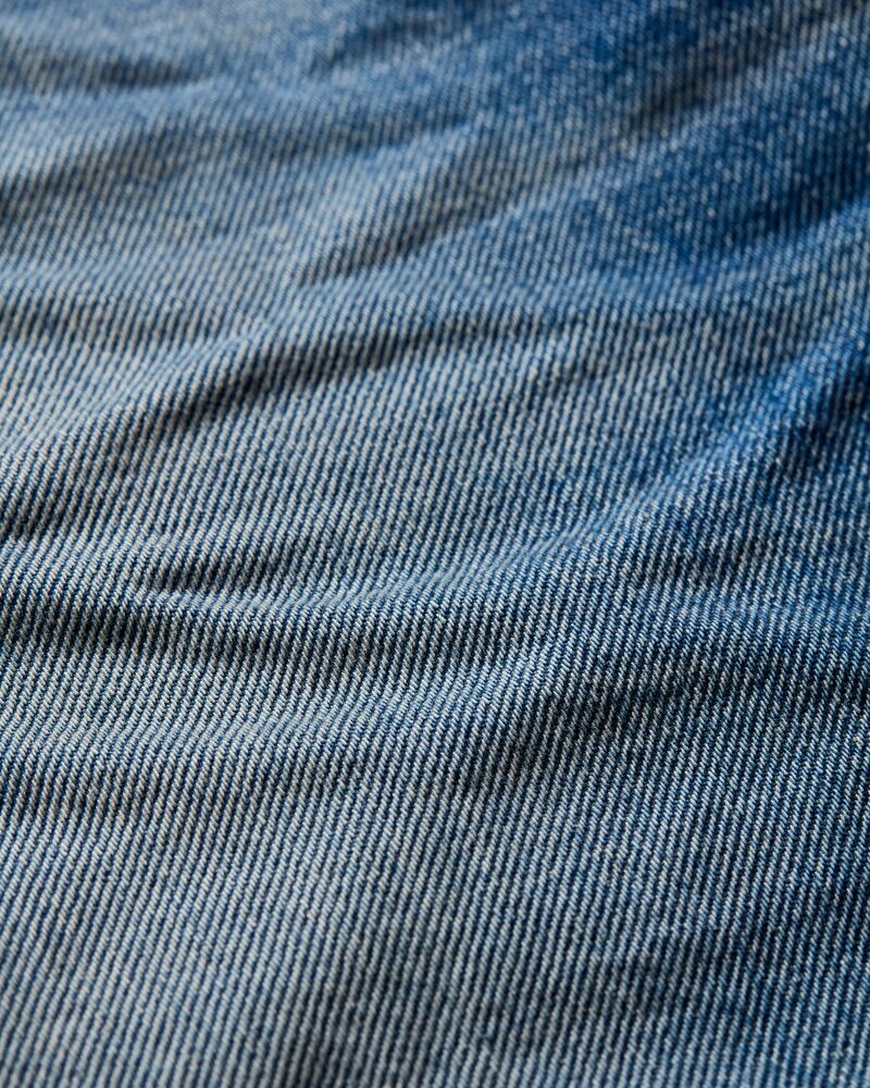 tapered jeans in costa rica blue denim