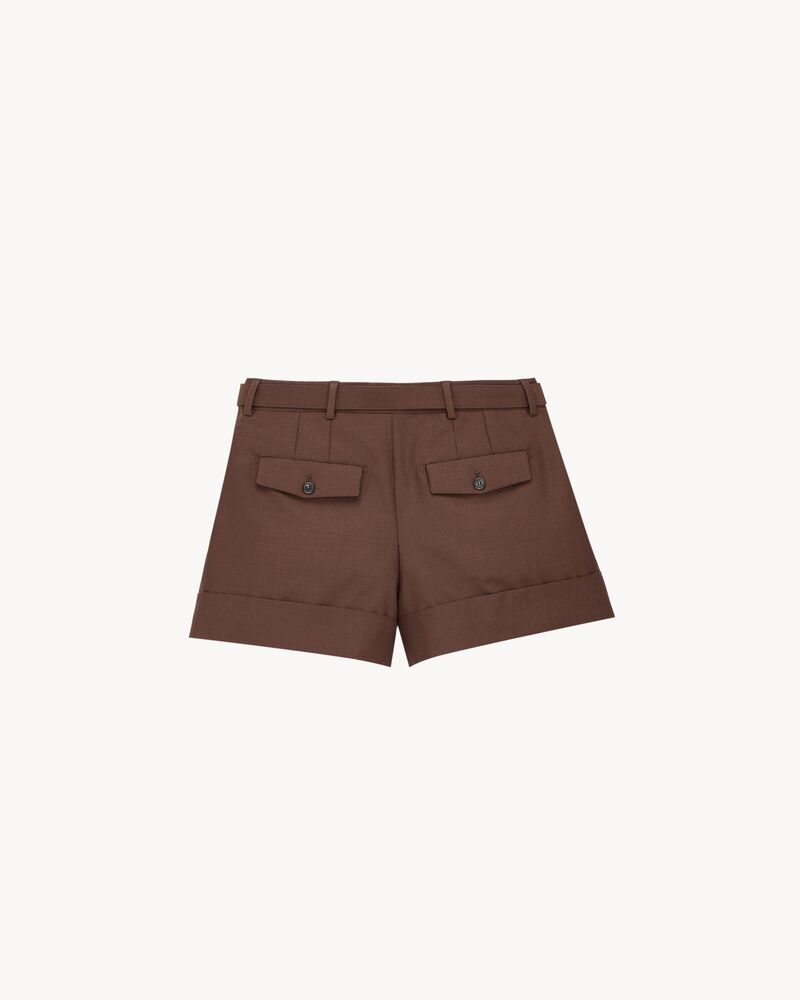 shorts in wool and mohair